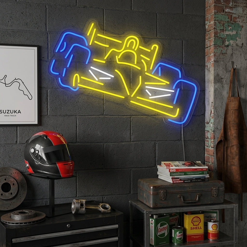 "Formel A-Rennen" Neonschild