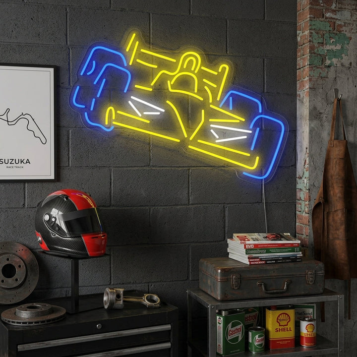 "Formel A-Rennen" Neonschild