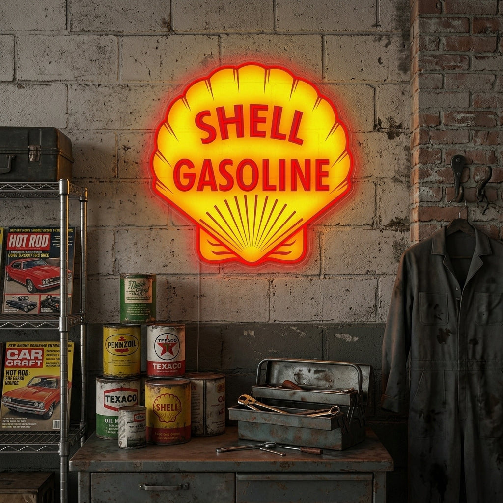 "Shell Benzin Logo" Neonschild