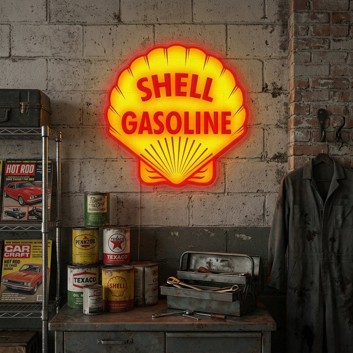"Shell Benzin Logo" Neonschild