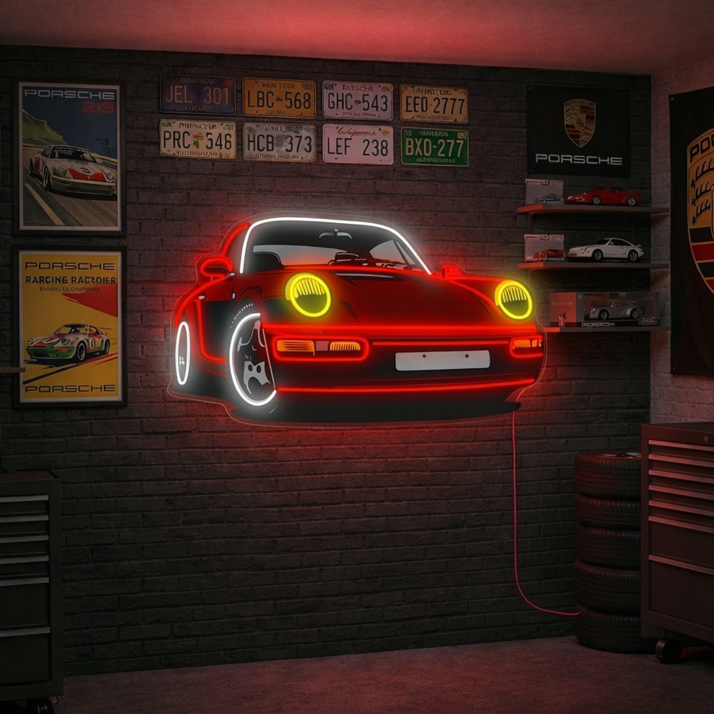 Turbo Sportwagen Neonschild