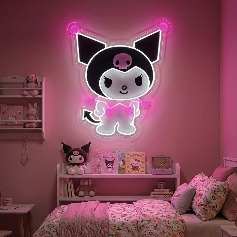 Gothic Cartoon Figur Neonschild