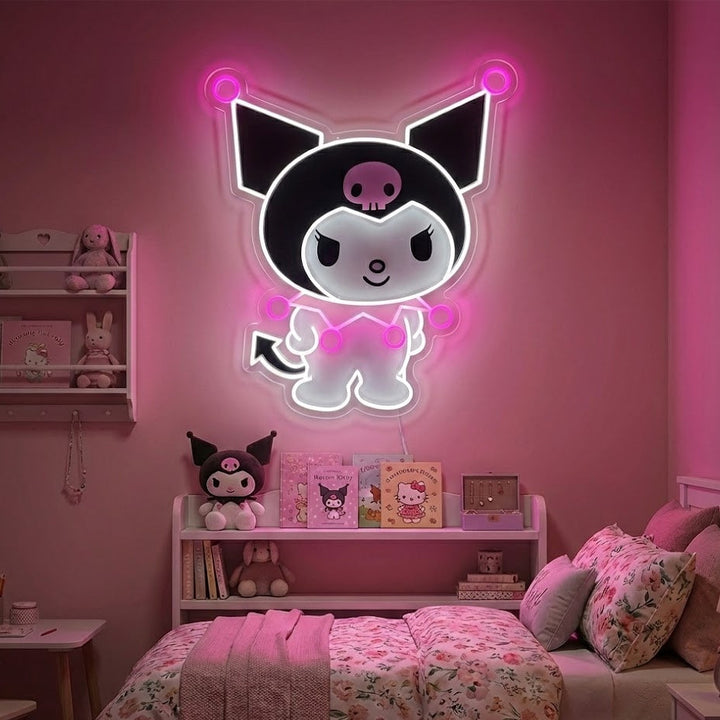 Gothic Cartoon Figur Neonschild