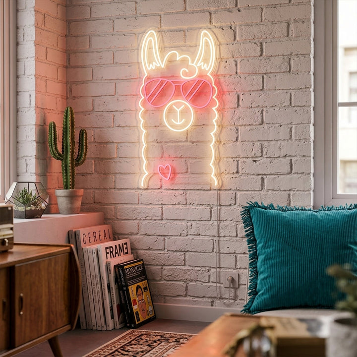 "Lama" Neonschild