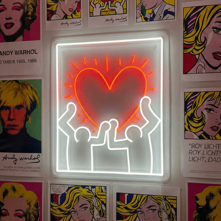 "Strahlendes Herz" Neonschild