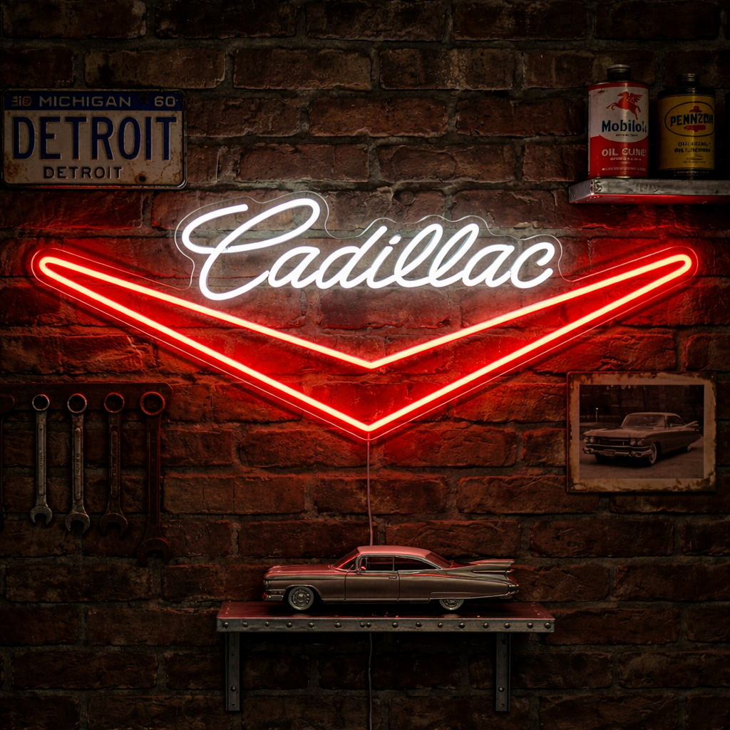 "Cadi-Car" Neonschild
