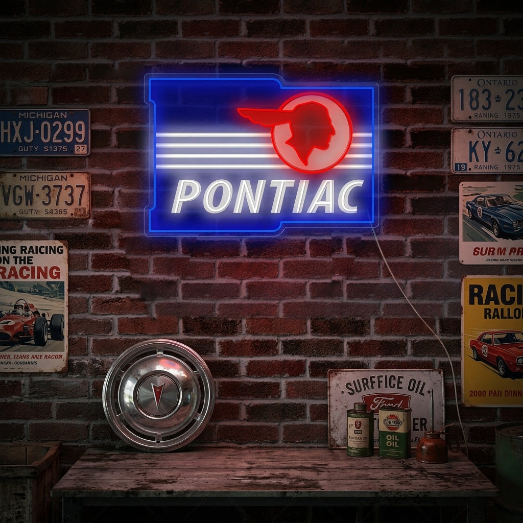 "Ponti-Car" Neonschild