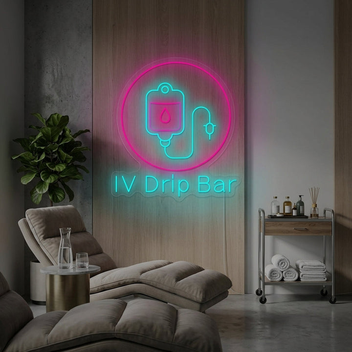 "Iv Drip Bar" Neonschild