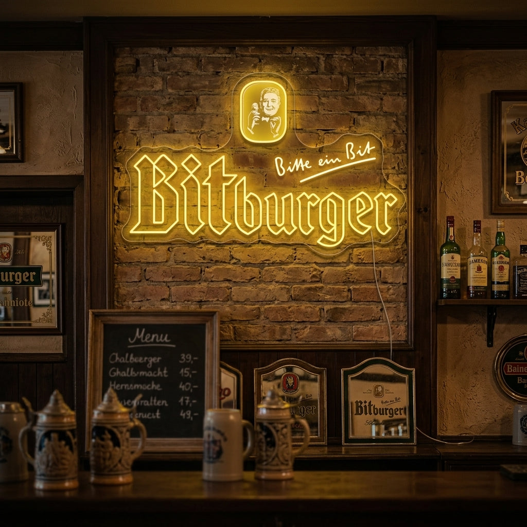 "Bitburger" Neonschild