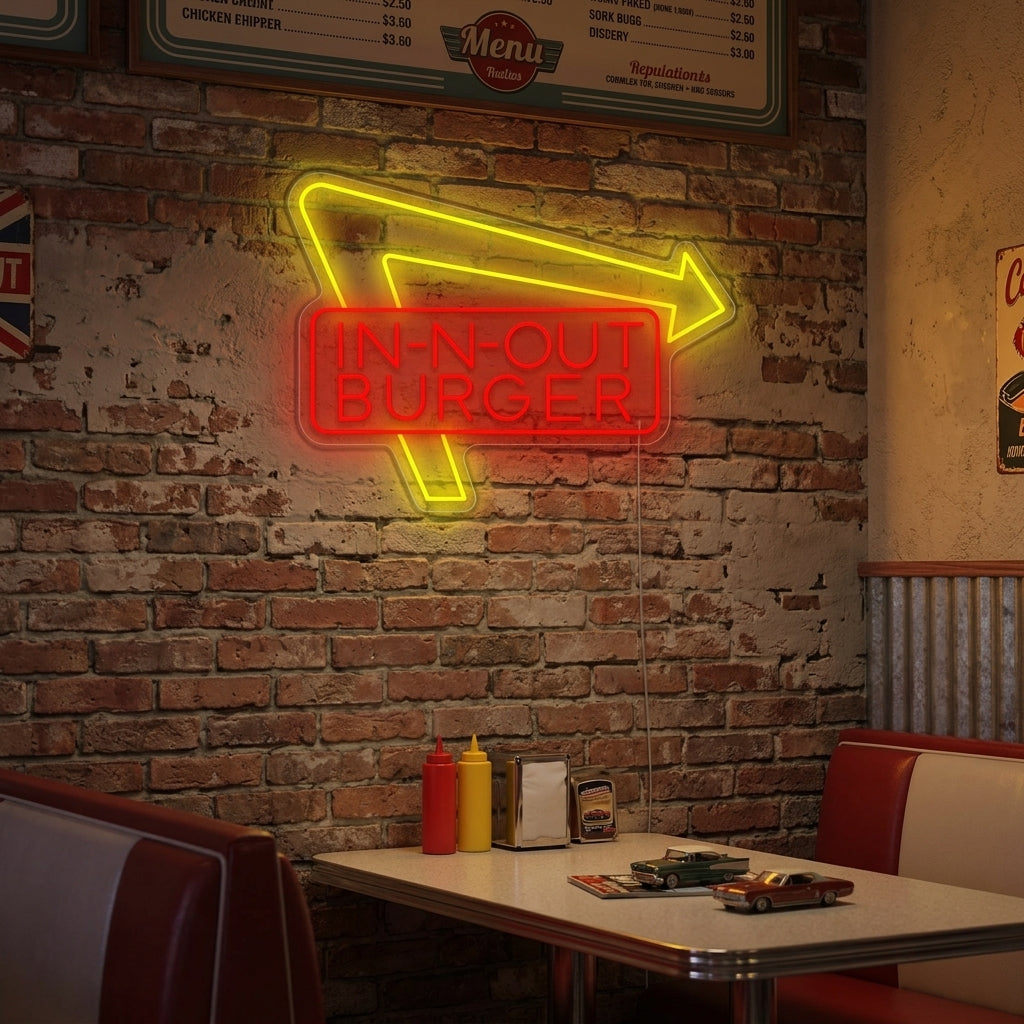 "In-N-Out Burger" Neonschild