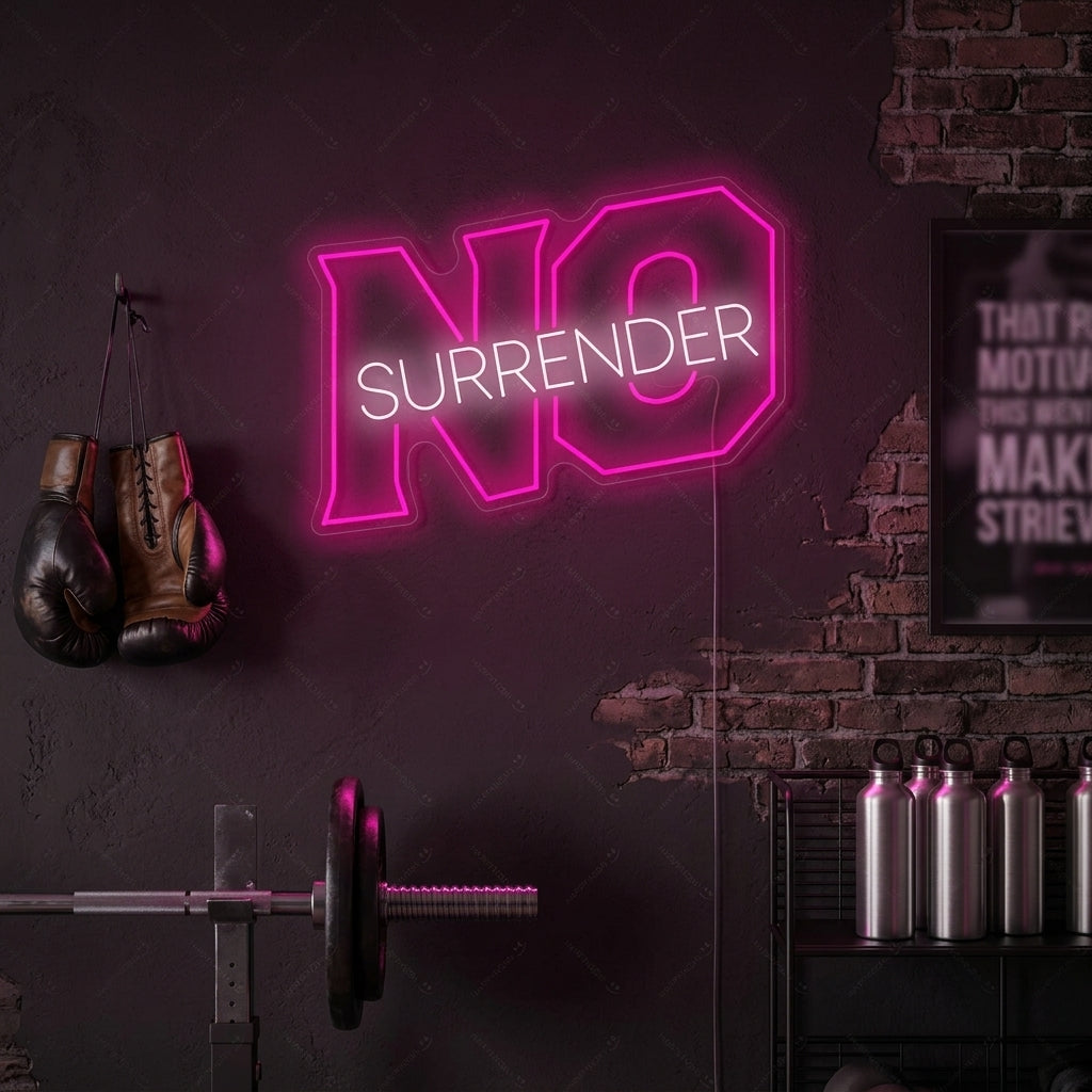 "No Surrender" Neonschild