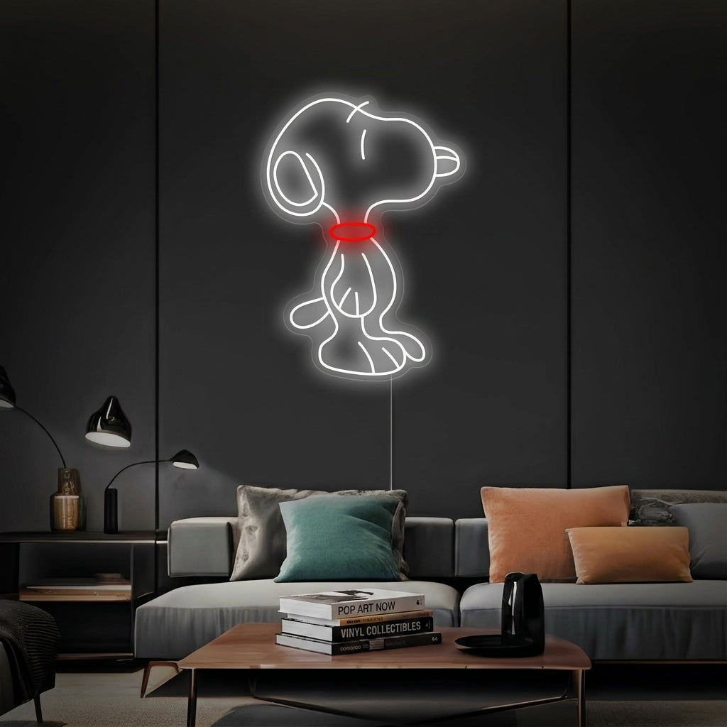 "Cartoon-Hund" Neonschild
