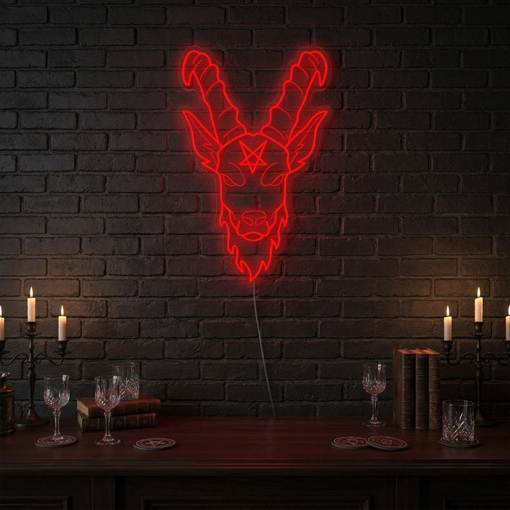 "Baphomet Gothic" Neonschild