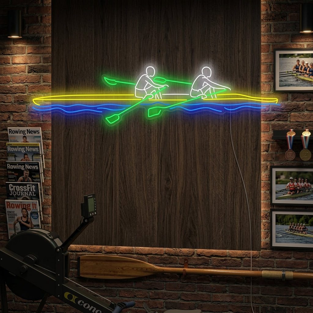 "Ruderboot" Neonschild