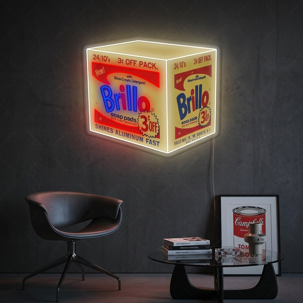 "Brillo-Box" Neonschild