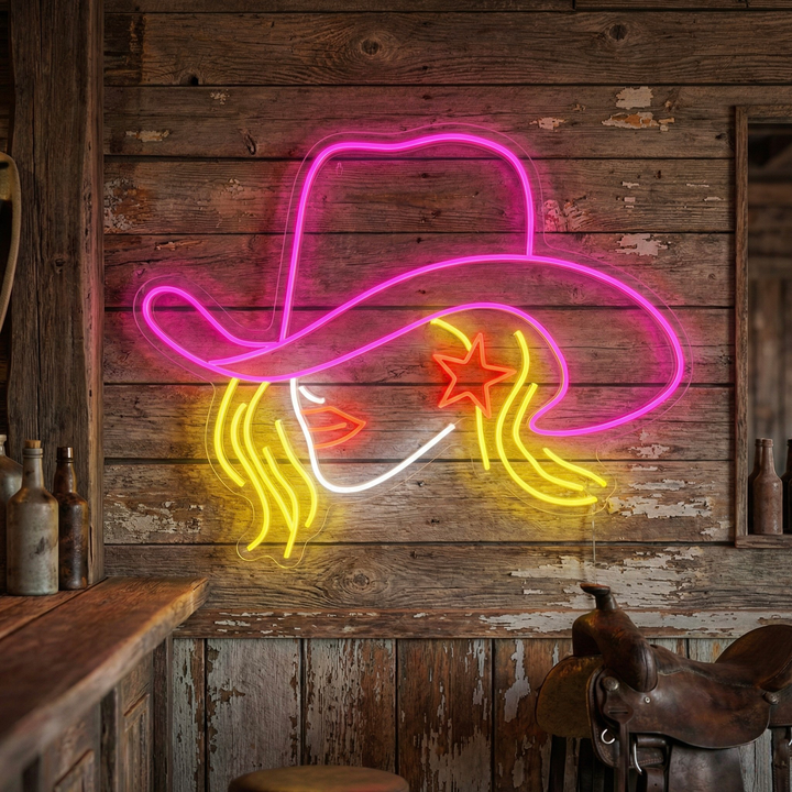 "Cowgirl" Neonschild