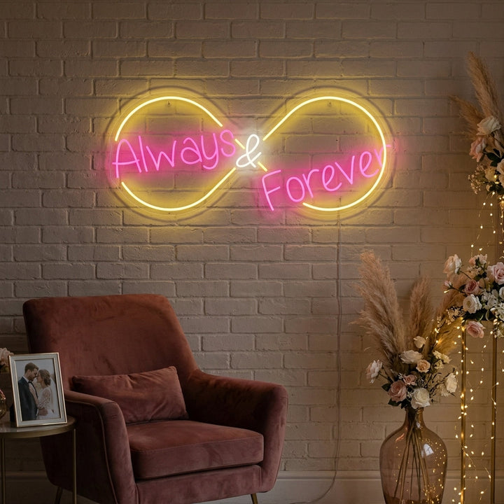 "Always and Forever" Neonschild