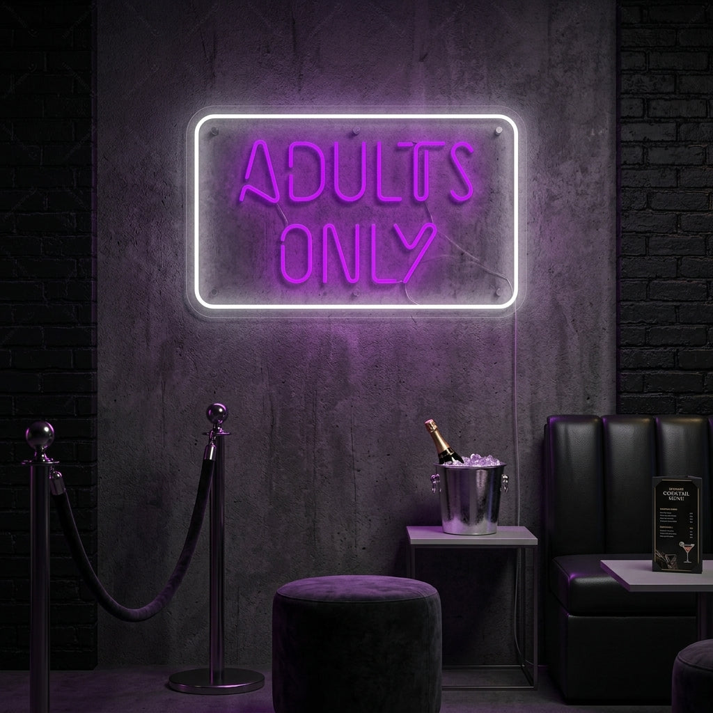 "Adult Only" Neonschild