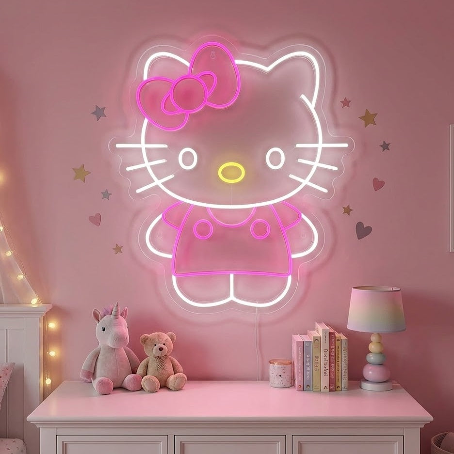 Anime Stil Katze Neonschild