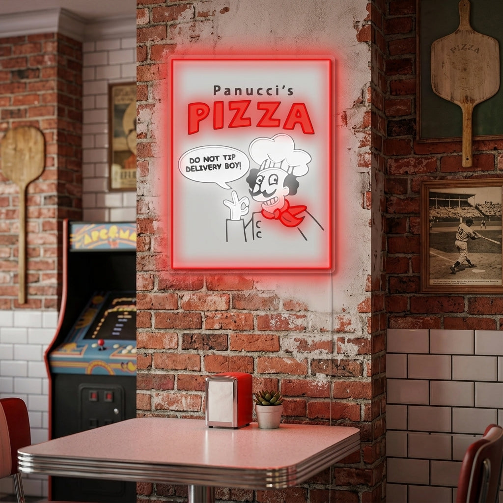 "Panucci's Pizza" Neonschild