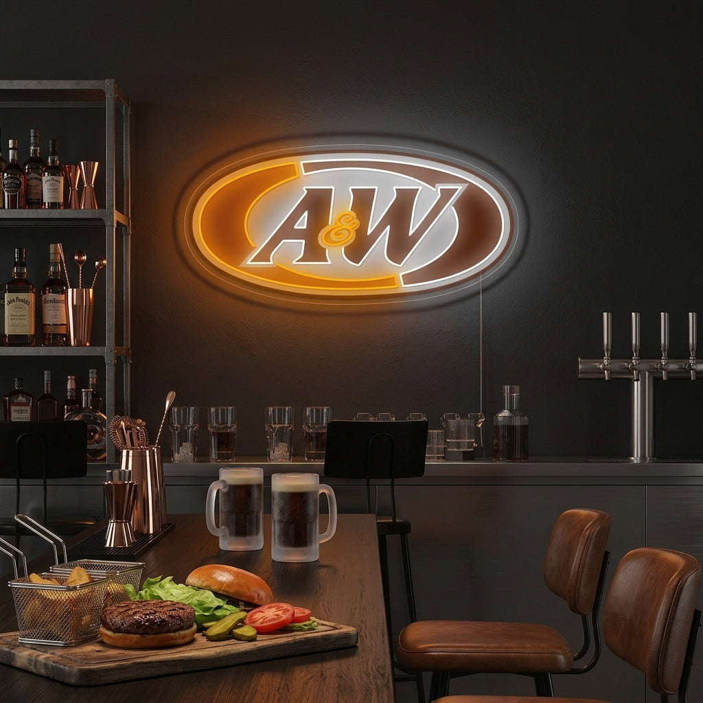 "A&W-Bier-Logo" Neonschild