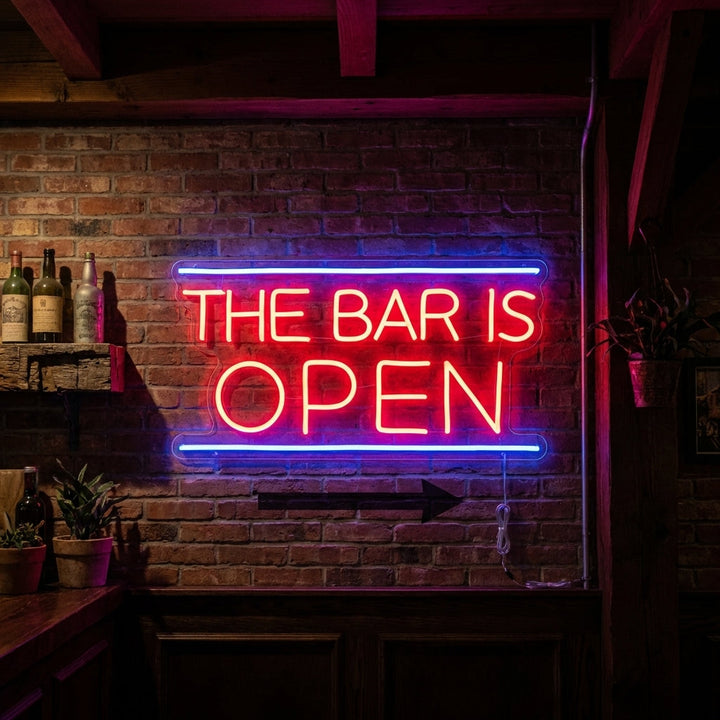 "Bar Is Open" Neonschild