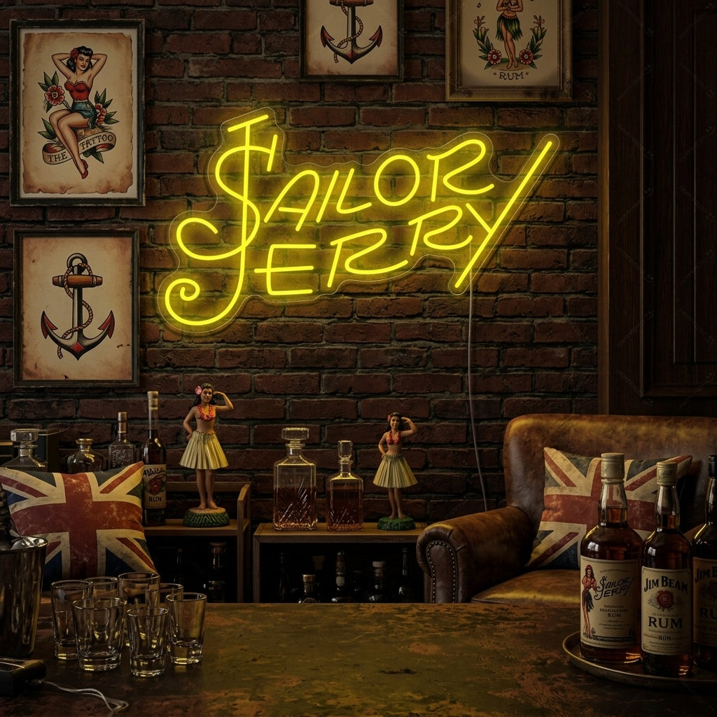 "Sailor Jerry Rum" Neonschild