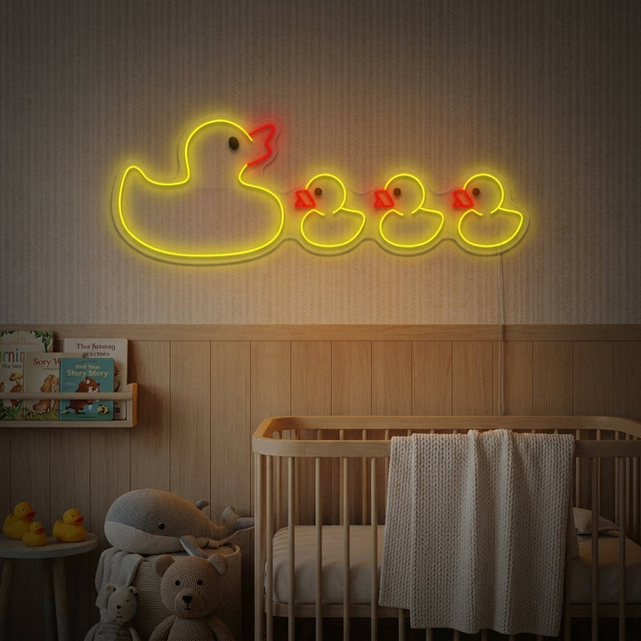 "Entenfamilie" Neonschild