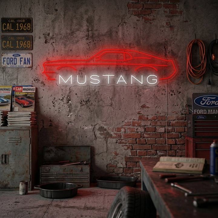 "Mustang Car" Neonschild