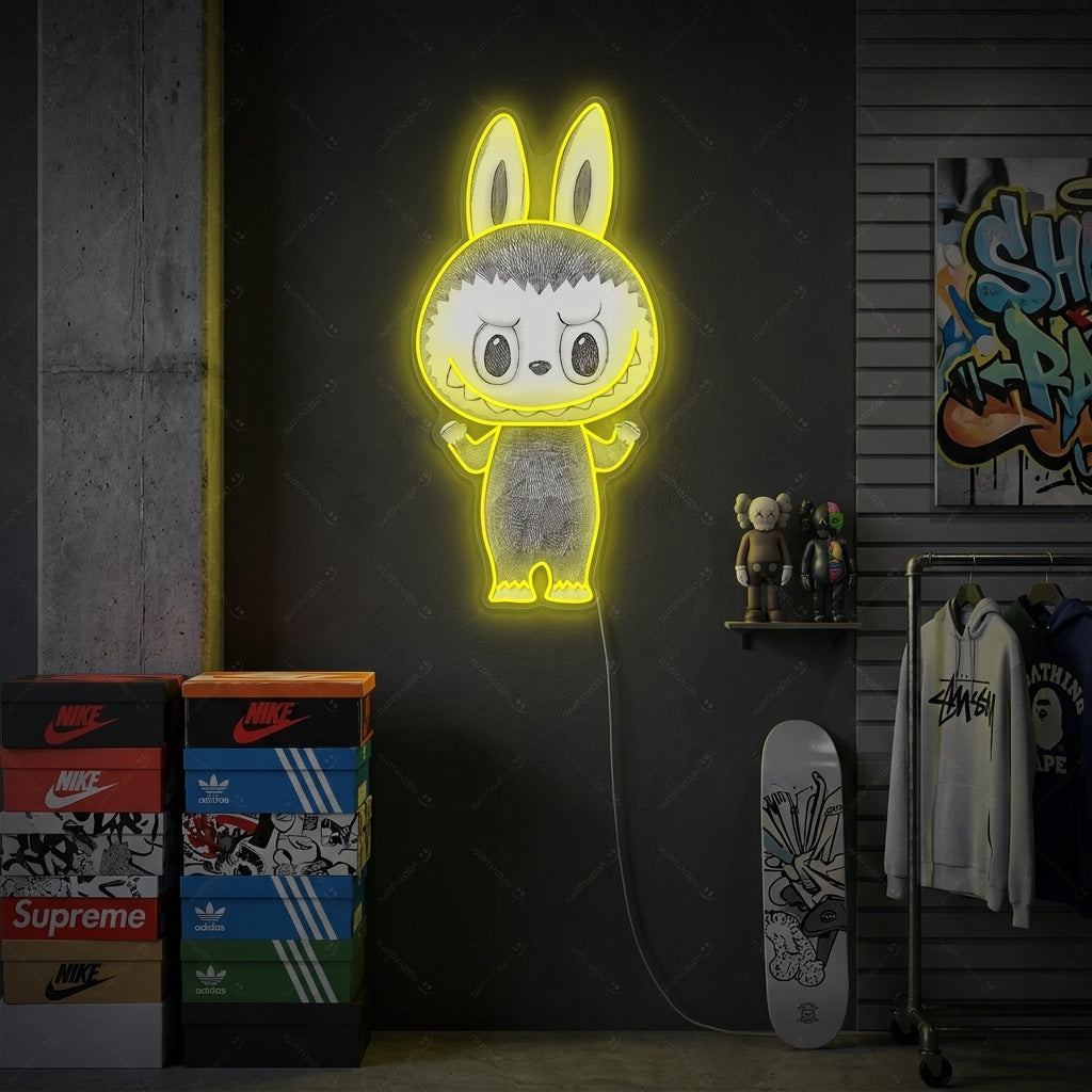 "Monster Labubu Sketch" Neonschild