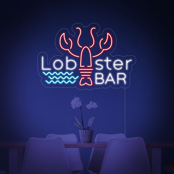 "Lobster Bar" Neonschrift