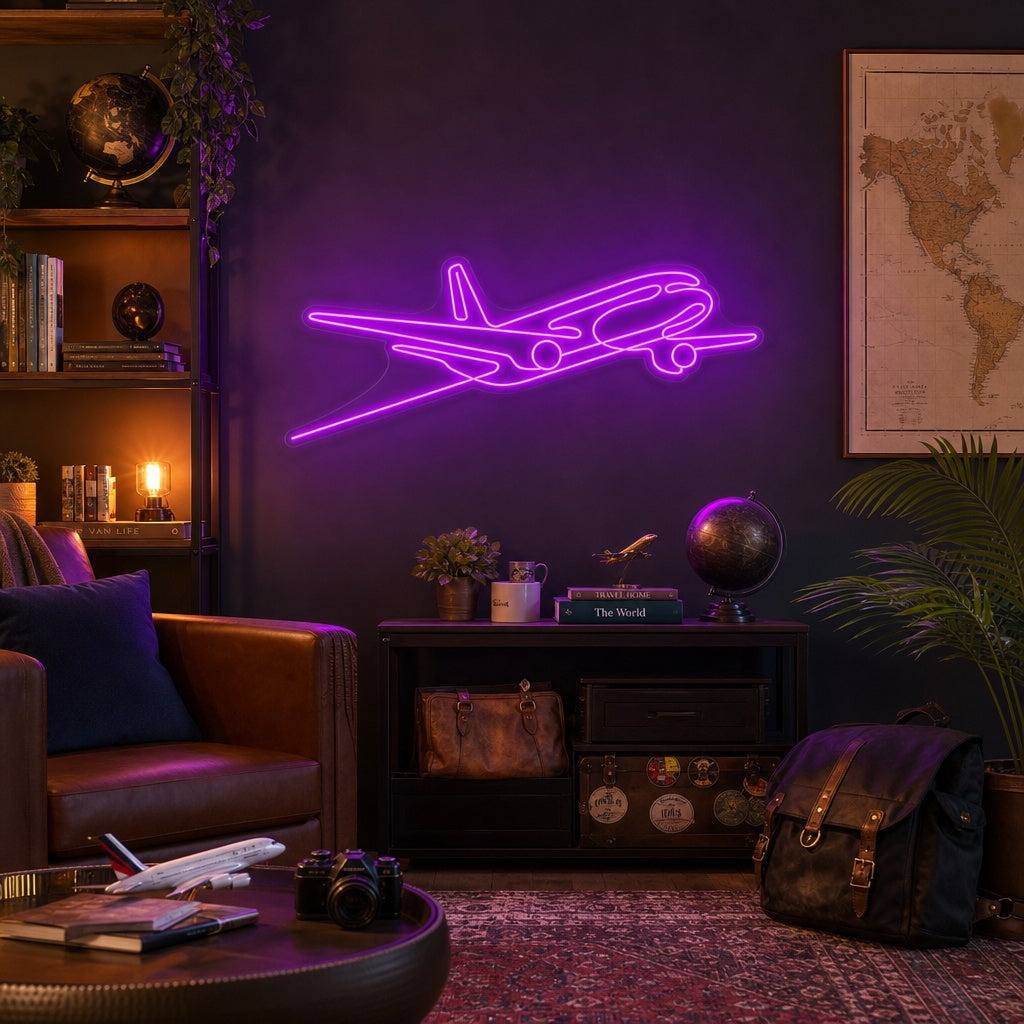 "Flugzeug" Neonschrift