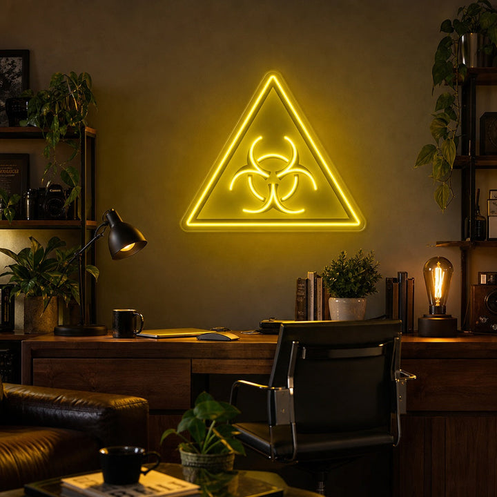 "Biohazard -Warnlogo, TV -Show inspiriert" UV-bedruckt LED-Neonschild