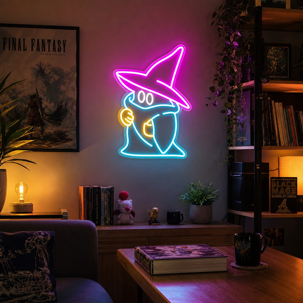 "Black Mage Spieldekoration" Neonschrift