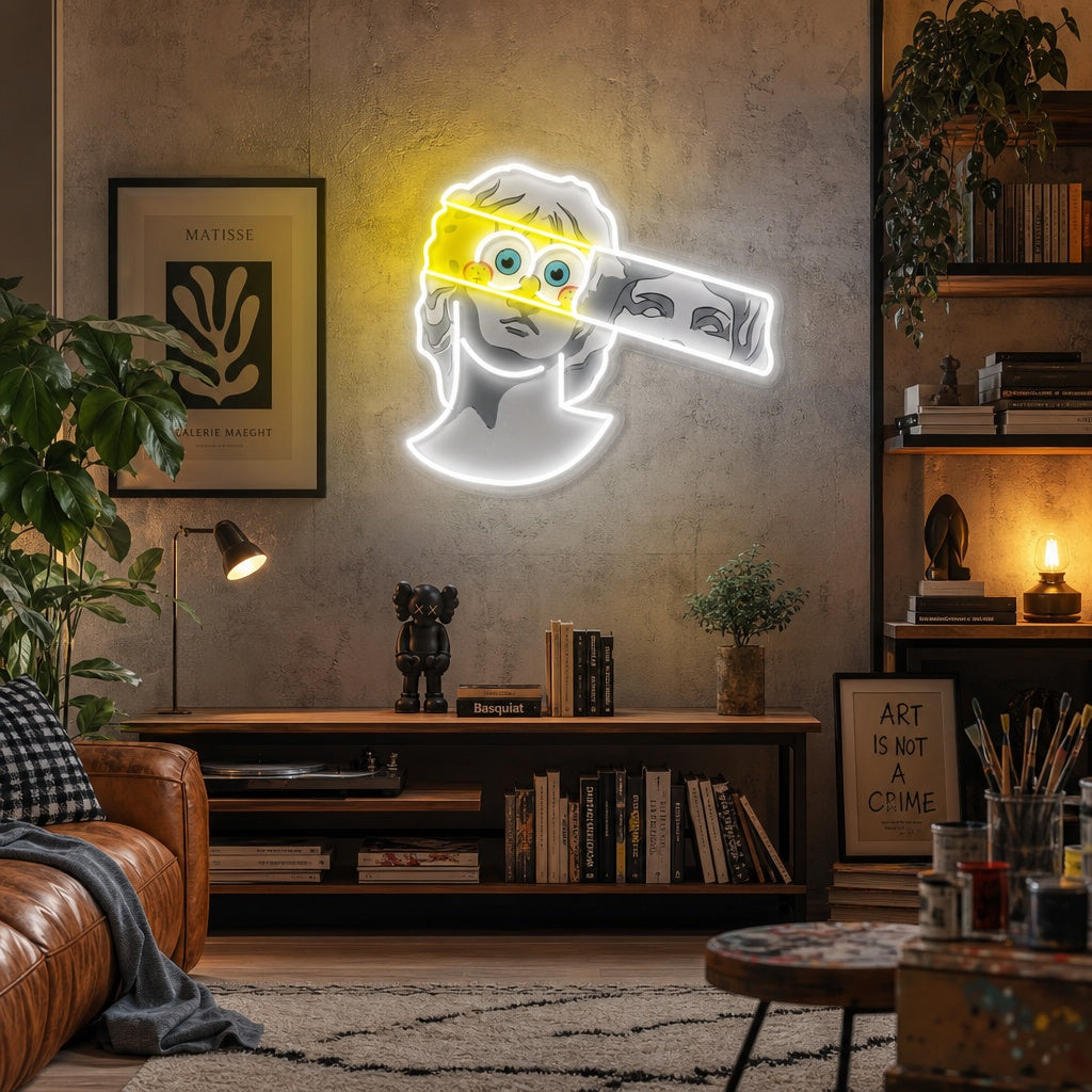 "Bob Griechische Statue" UV-bedruckt LED-Neonschild