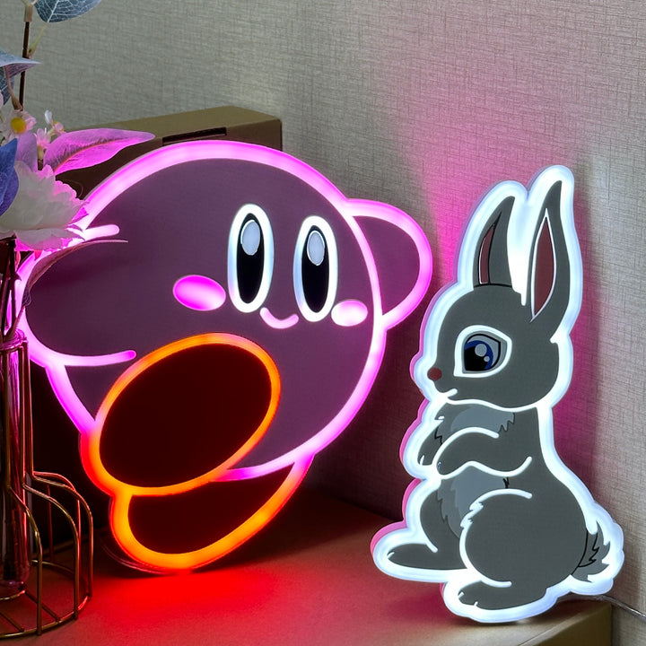 "Niedlicher Hase" Neon Like