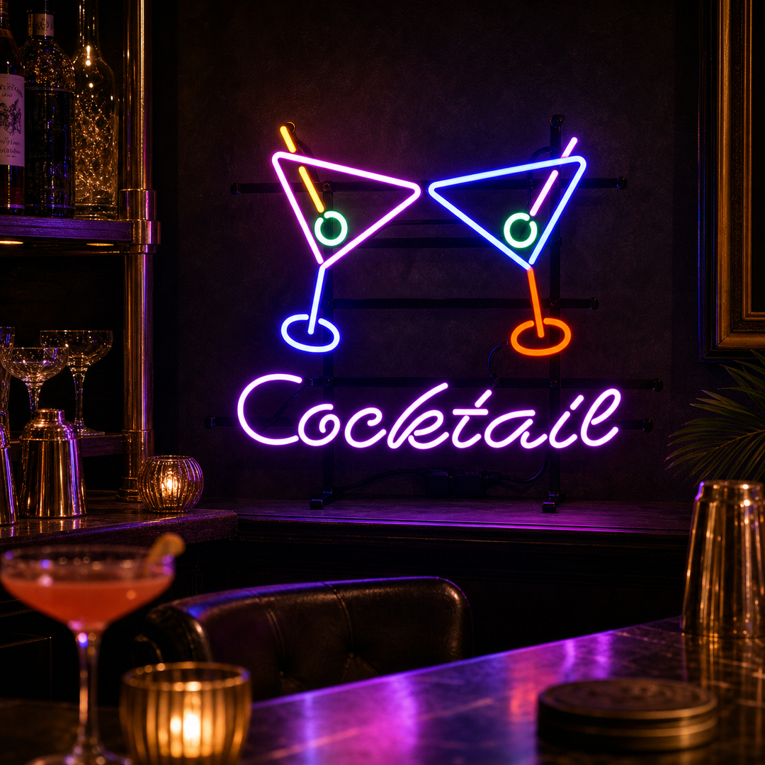 "Cocktails, Martini" Neonschrift