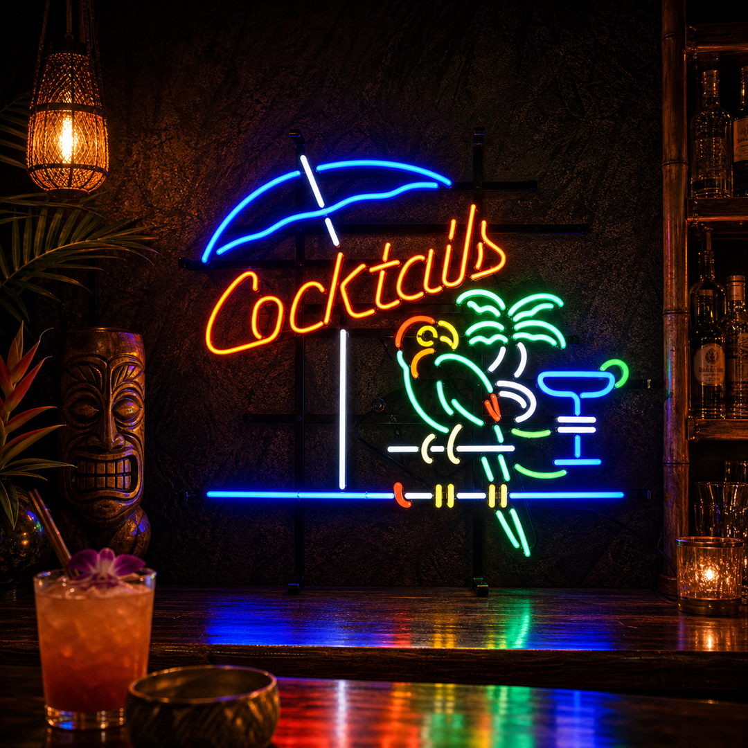 "Cocktails" Neonschrift, Cocktailschild, Cocktail Leuchtreklame