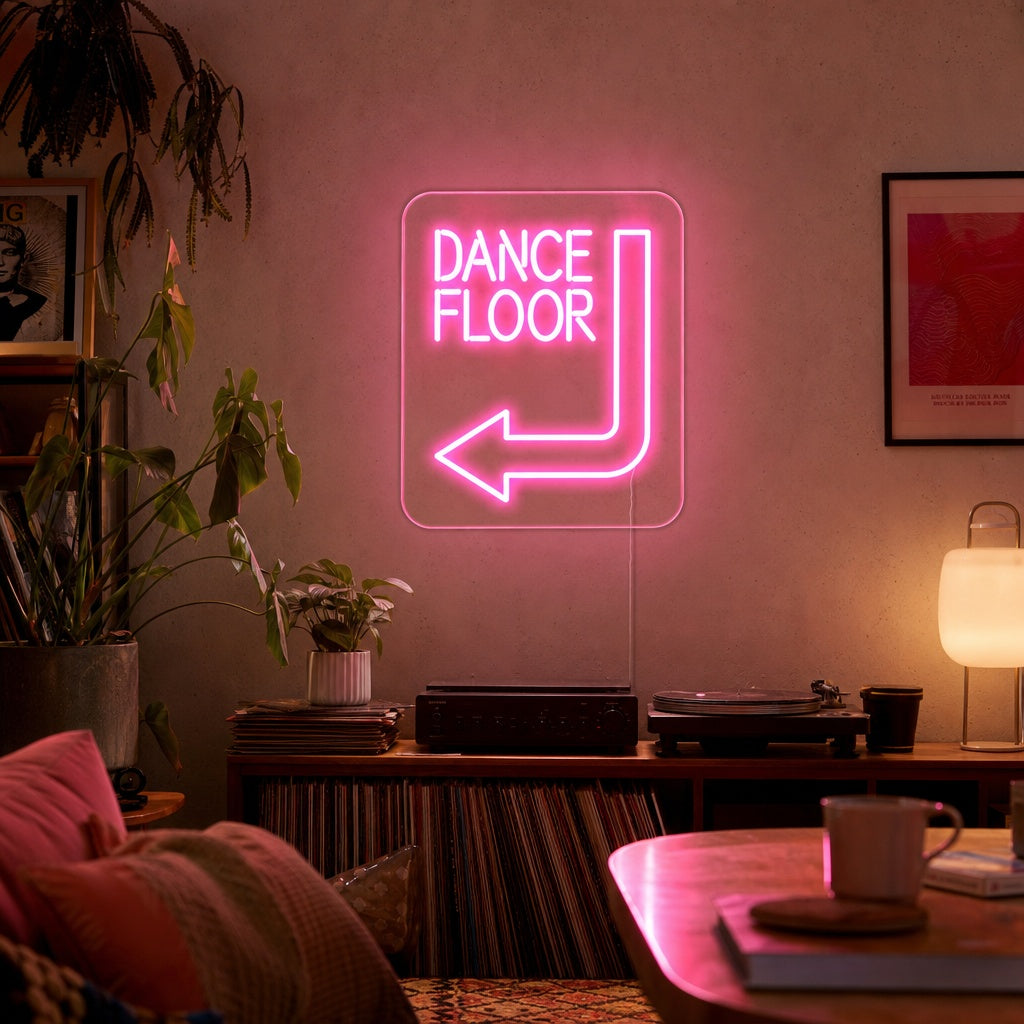"Dance Floor" Neonschrift