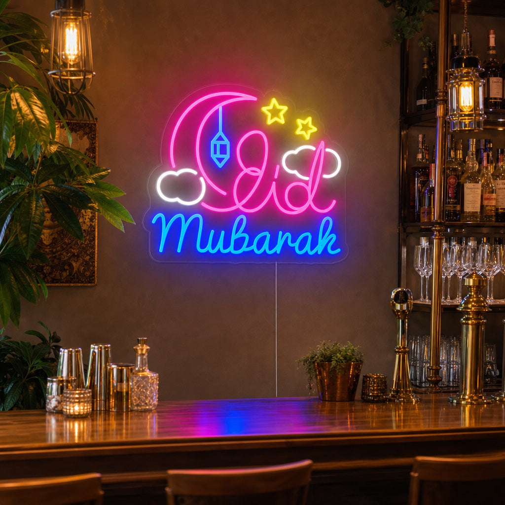 "Eid Mubarak" Neonschrift