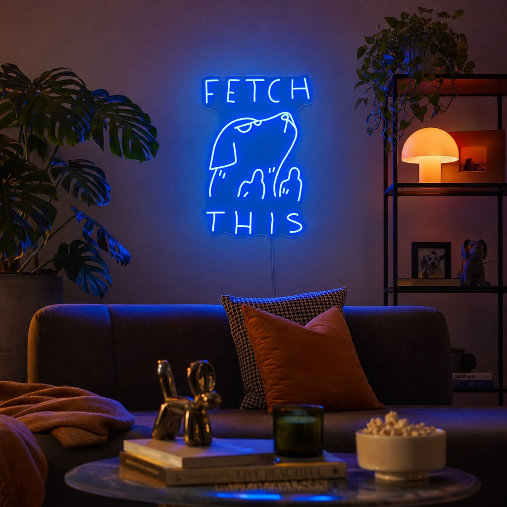 "Fetch This" Neonschild