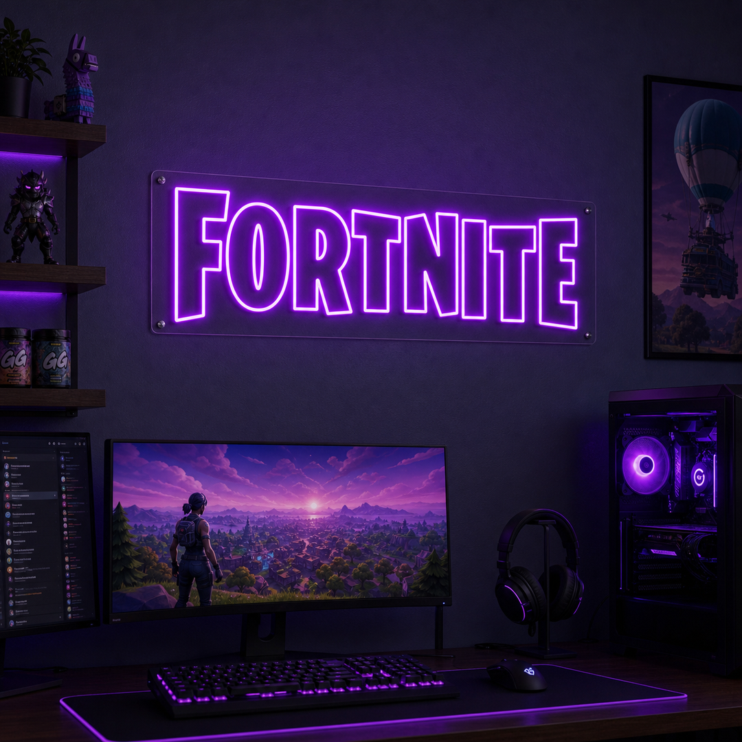 "Fortnite, Gamer-Dekor" Neonschrift