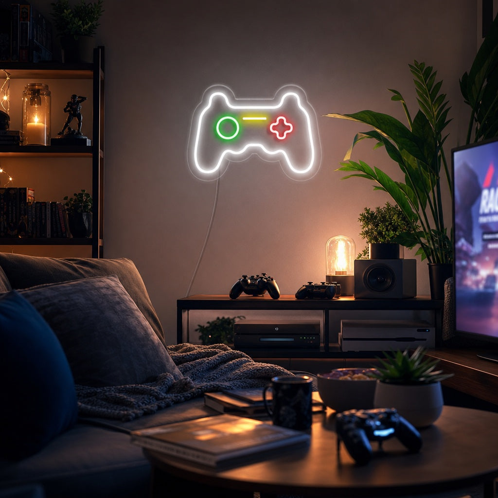 "Gamepad, Gamer-Dekor" Neonschrift