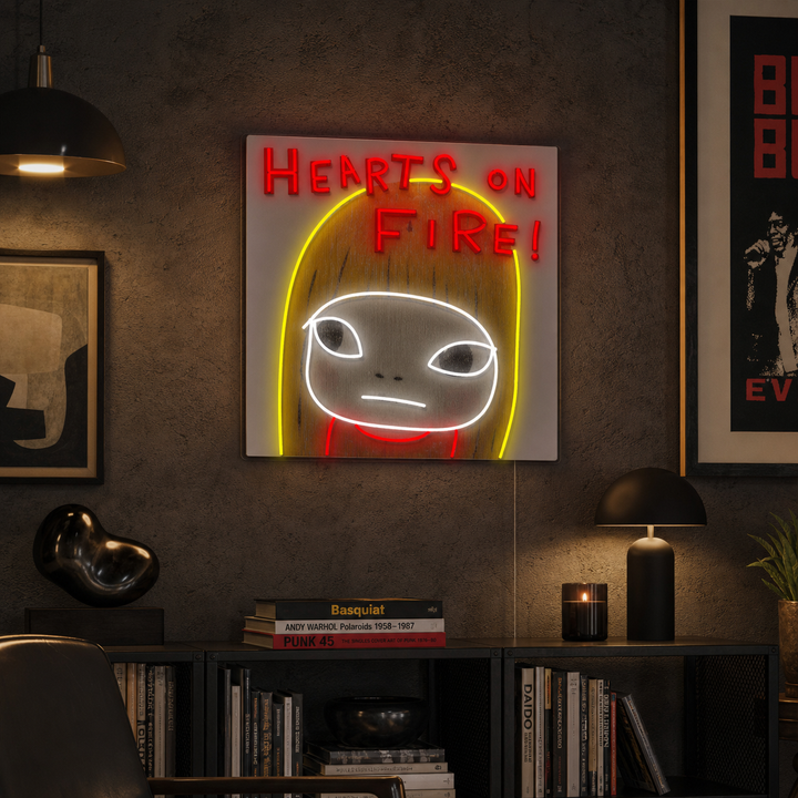 "Hearts On Fire" UV-bedruckt LED-Neonschild