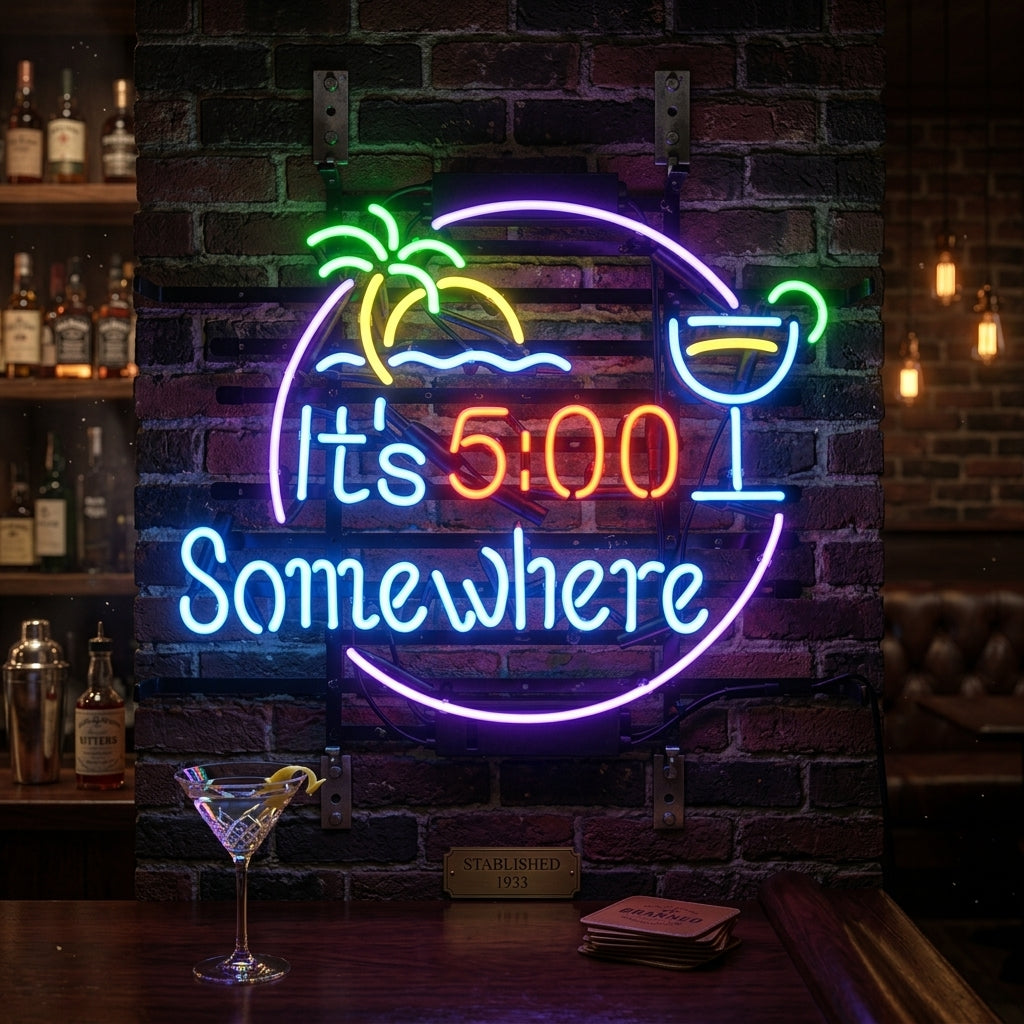 "Its 500 Somewhere" Neonschrift