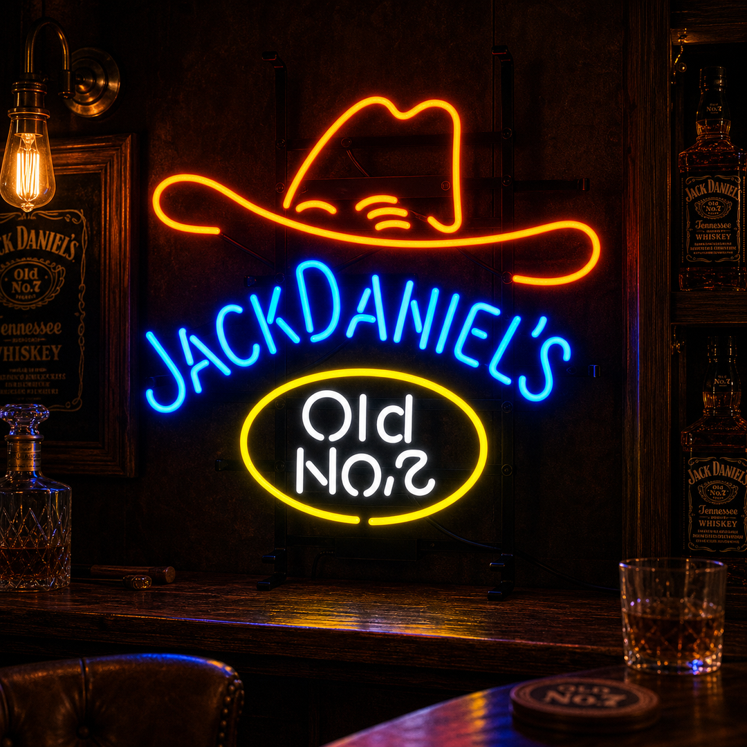 "Jack Old Whiskey" Neonschrift