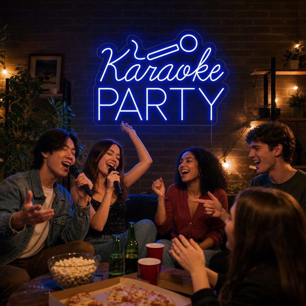 "Karaoke Party" Neonschrift