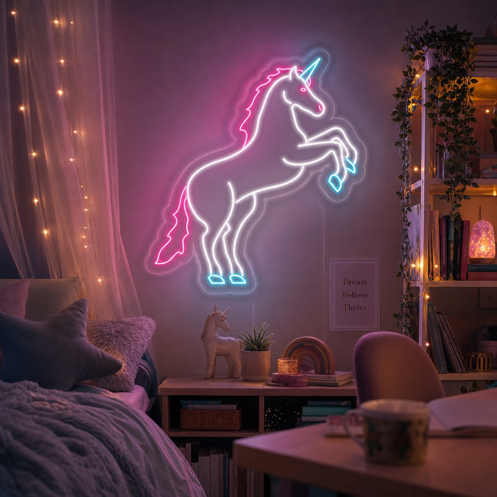 "Einhorn" Neonschrift