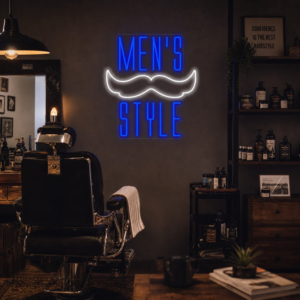 "Mens Style" Neonschrift