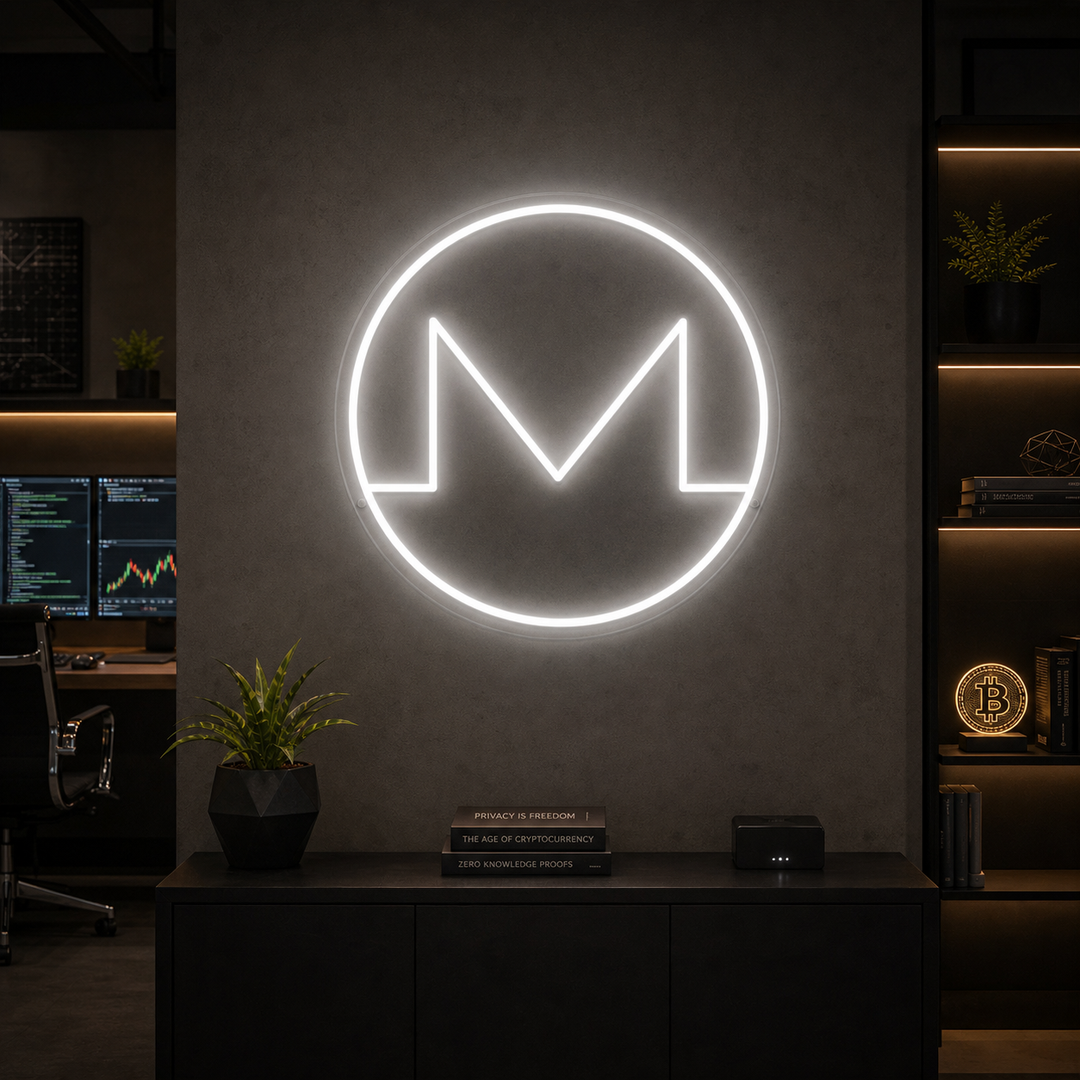"Monero (Xmr) Kryptowährung" Neonschrift